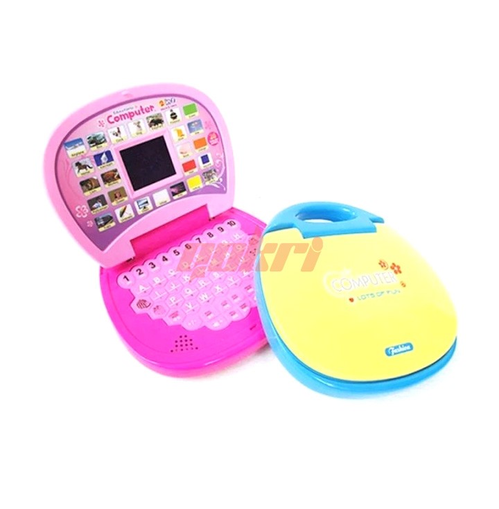 Educational baby Computer And Learning Abcd, Words & Number Battery Operated Kids Laptop With Led Display And Music - Musical Toys - New Canvas