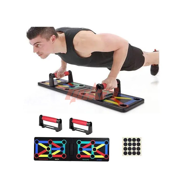 Adjustable Pushup Board 9 in 1 Foldable Multi Position Body Building Push Up Stands - Sports & Fitness