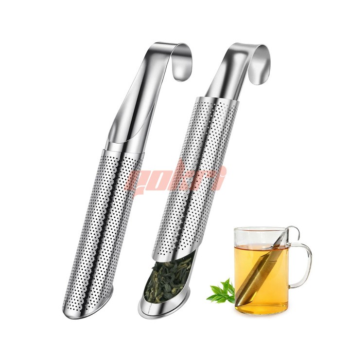 Kitchen Accessories new Tea Strainer Amazing Stainless Steel Infuser Pipe Design Touch Feel Holder Tool Tea Spoon Infuser Filter
