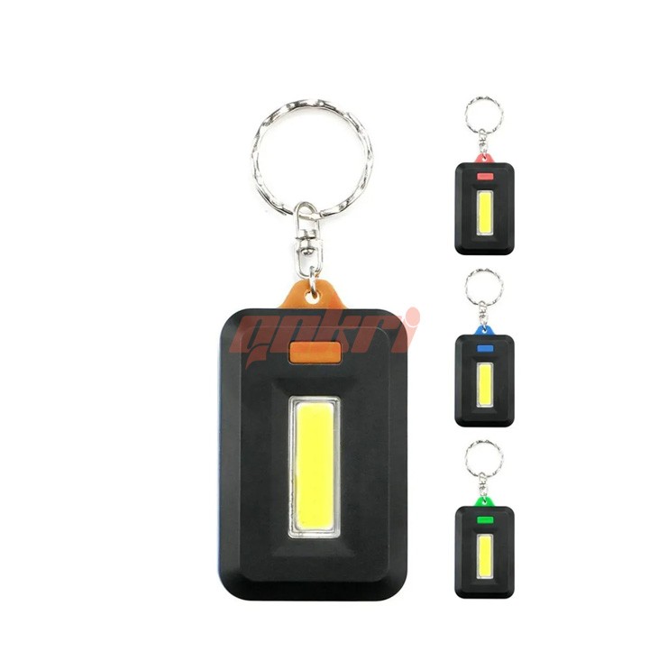 Hojo Mini LED Flashlight Keychain 3 Modes Emergency Portable Pocket COB Torch Lamp for Outdoor Camping Hiking Backpack Light Multicolor/chabir ring New Canvas